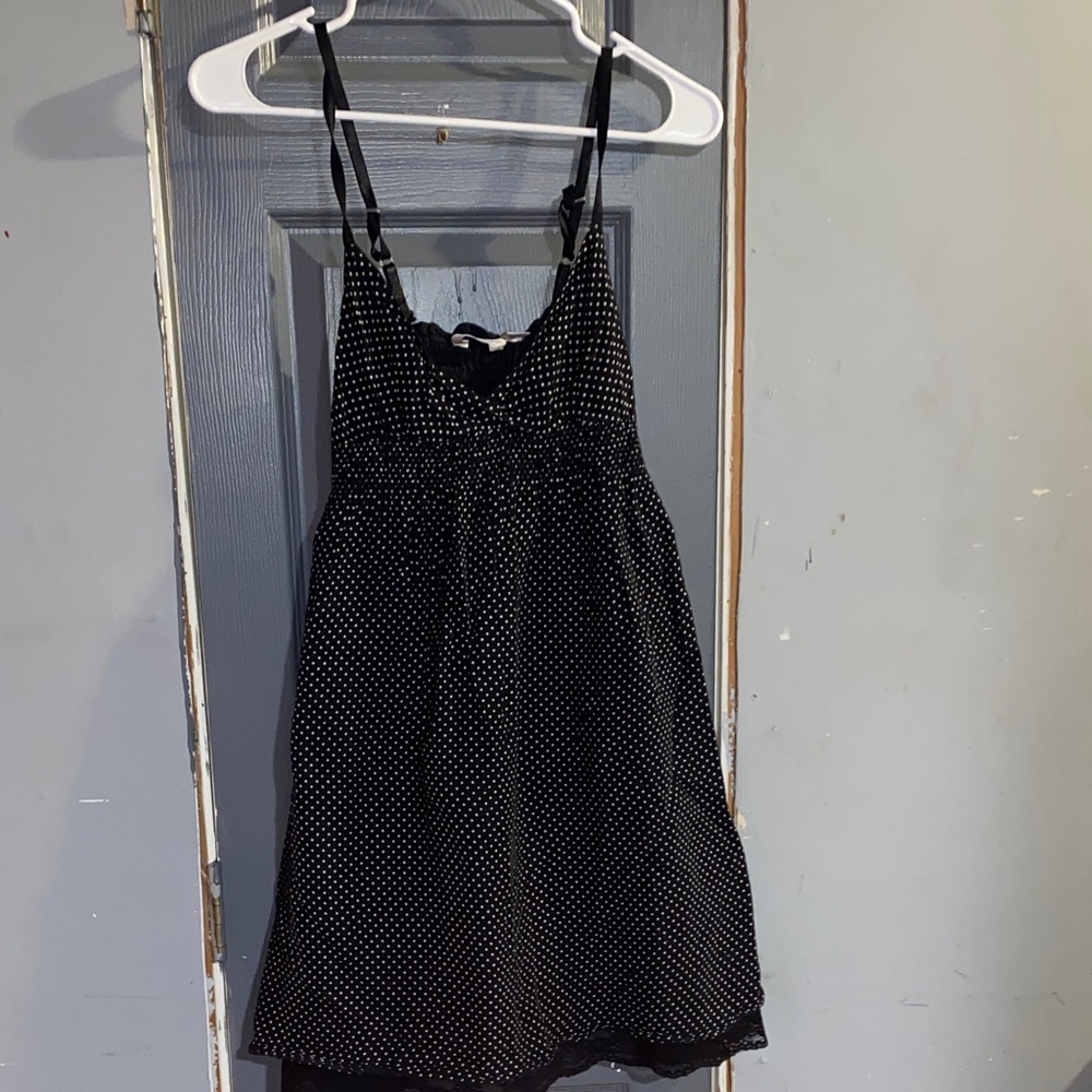 Derek Heart Black Dress with White Dots